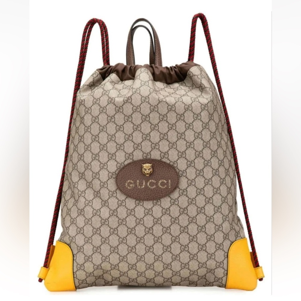Gucci Brown Leather Patch With Gold Logo - image 1